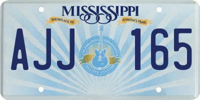 MS license plate AJJ165