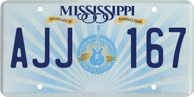 MS license plate AJJ167