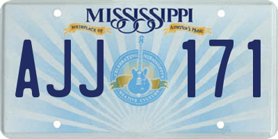 MS license plate AJJ171