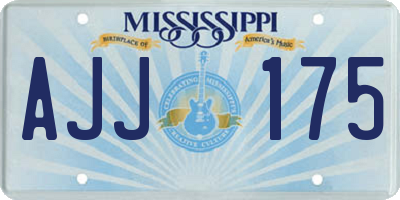 MS license plate AJJ175