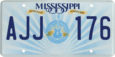 MS license plate AJJ176