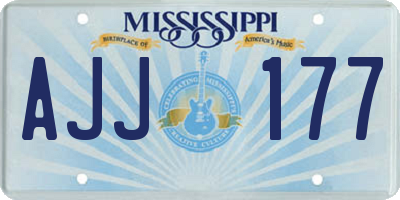 MS license plate AJJ177
