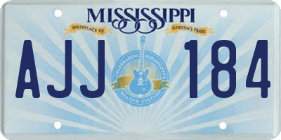 MS license plate AJJ184