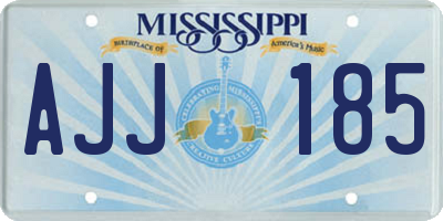 MS license plate AJJ185