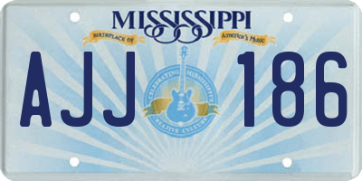 MS license plate AJJ186