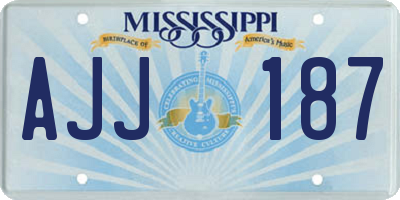 MS license plate AJJ187
