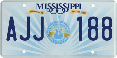MS license plate AJJ188