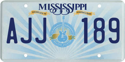 MS license plate AJJ189