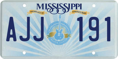 MS license plate AJJ191