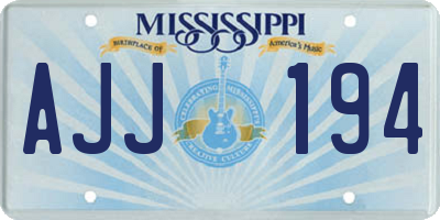 MS license plate AJJ194
