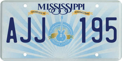 MS license plate AJJ195