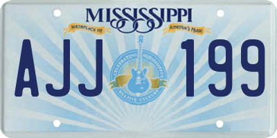MS license plate AJJ199