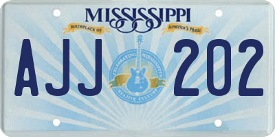 MS license plate AJJ202