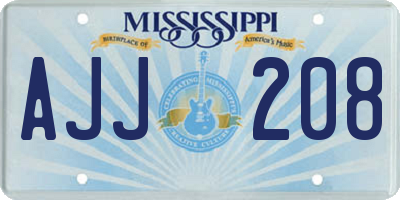 MS license plate AJJ208