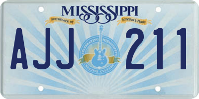MS license plate AJJ211