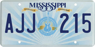 MS license plate AJJ215