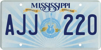 MS license plate AJJ220