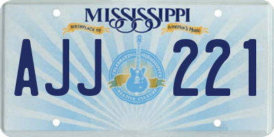 MS license plate AJJ221