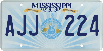MS license plate AJJ224