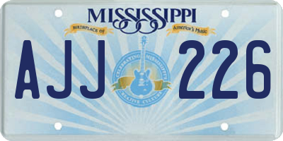 MS license plate AJJ226