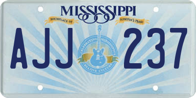 MS license plate AJJ237