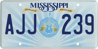 MS license plate AJJ239
