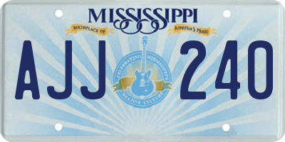 MS license plate AJJ240