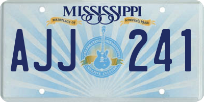 MS license plate AJJ241