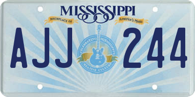 MS license plate AJJ244
