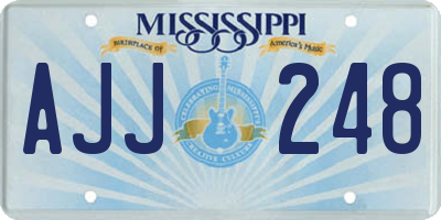 MS license plate AJJ248