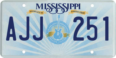 MS license plate AJJ251