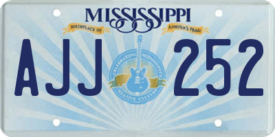 MS license plate AJJ252