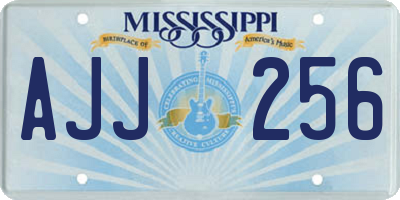 MS license plate AJJ256