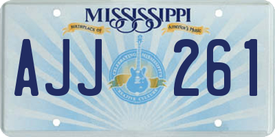 MS license plate AJJ261