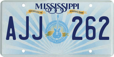 MS license plate AJJ262
