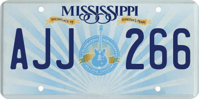 MS license plate AJJ266