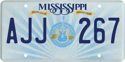MS license plate AJJ267