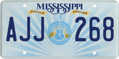 MS license plate AJJ268