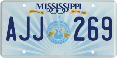 MS license plate AJJ269