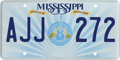 MS license plate AJJ272