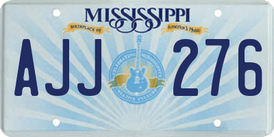 MS license plate AJJ276