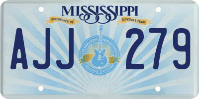 MS license plate AJJ279