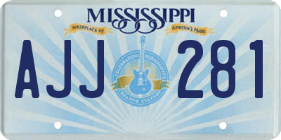 MS license plate AJJ281
