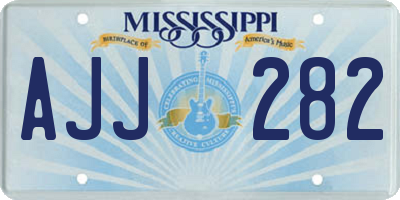MS license plate AJJ282