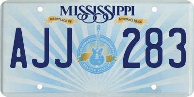MS license plate AJJ283