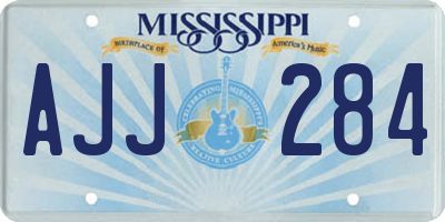 MS license plate AJJ284