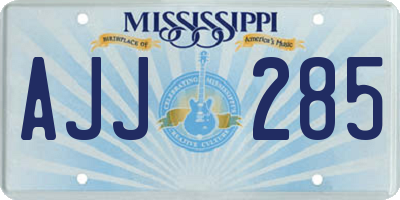 MS license plate AJJ285