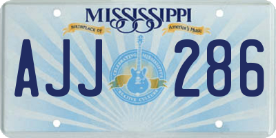 MS license plate AJJ286