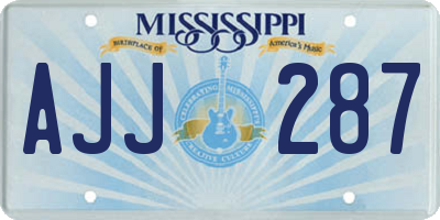 MS license plate AJJ287