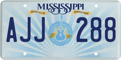 MS license plate AJJ288